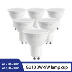 30pcs Energy Saving GU10 Spot Lampara No Flicker GU10 Base 9W 8W 7W 6W AC 110V 220V Warm Naturelight Suitable for Home Derection