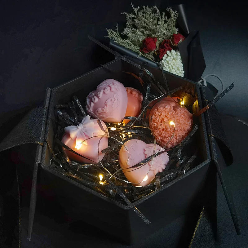 Description Picture 2 of item3D Rose Flower Candle Mould for Aromatherapy Candles Dinner Candle Making Diy Handmade Scented Soap Plaster Resin Silicone Mold