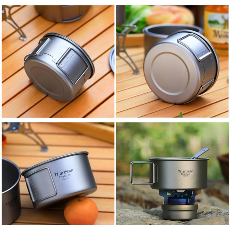 Description Picture 5 of item1/2Pcs Camping Bowl With Folding Handle Camping Bowls Dinner Food Container Outdoor Pan Cookware Set Camping Supply Picnics Part