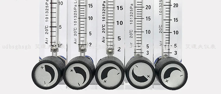 Description Picture 6 of item94mm 106mm Height Water Gas Air  Float Flowmeter Panel Type Rotameter With Control Valve
