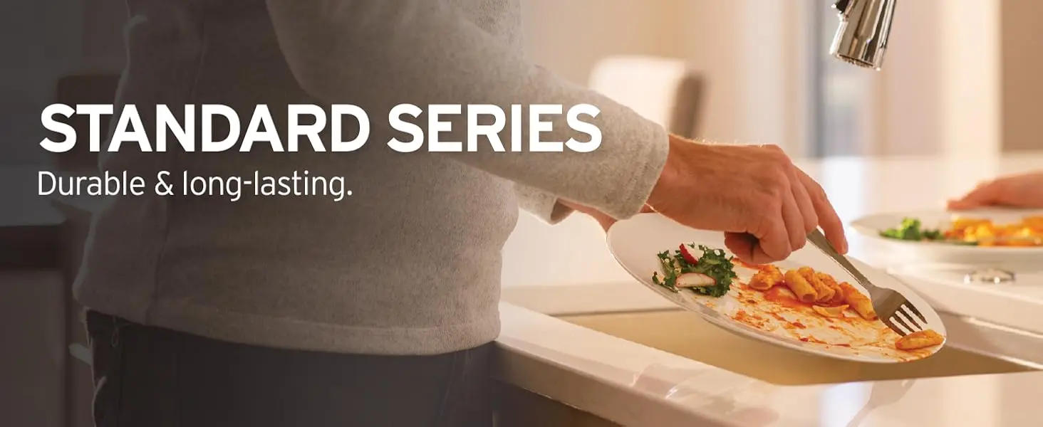 Description Picture 2 of itemGarbage Disposal, Standard Series 3/4 Continuous Feed Food Waste Disposer, Black / Stainless