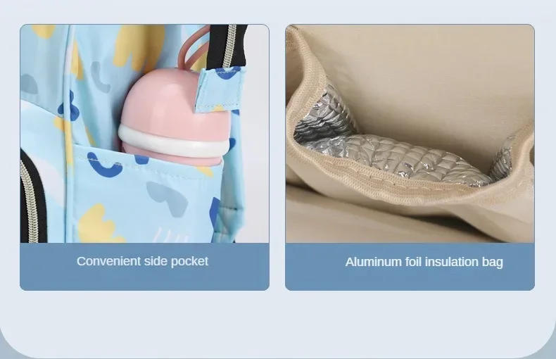 Description Picture 5 of itemBaby Diaper Bag Backpack Mommy Pregnant Bag Large Capacity Baby Diaper Package Travel Backpack Mom Breastfeeding Stroller Bag