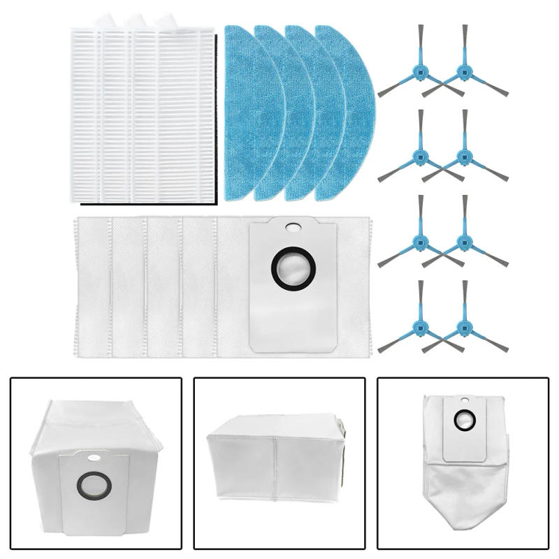 Description Picture 3 of item1SET Filters Mop Cloth Dust Bag Side Brush Kit For Conga 7490 Immortal Home For X-Treme Household Appliances Spare Parts