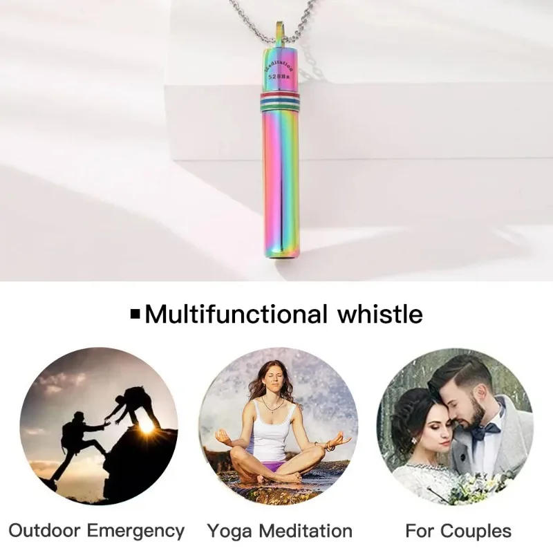 Description Picture 4 of item528Hz 417Hz Harmonica Whistle Necklace Sound Therapy Professional Mouth Organ Meditation Mindfulness Kids Music Instruments
