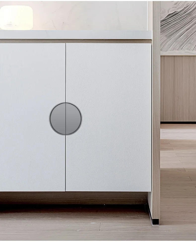 Description Picture 6 of itemModern American Semicircle Golden Embedded Cabinet Handle Square Drawer Knob Hardware Furniture Accessories Door Pulls