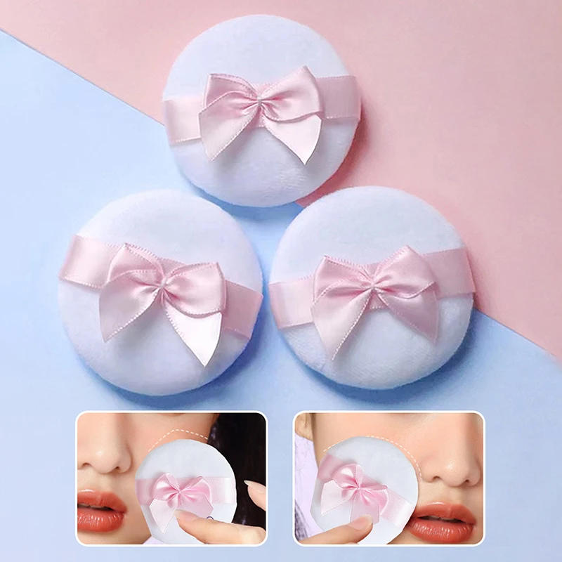 Description Picture 3 of itemSoft Bow Loose Powder Puff Cosmetic Blender Beauty Sponge Soft Powder Puffs Face Foundation Blender Makeup Beauty Tools