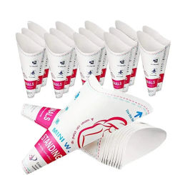 24PCS Paper Urinal Toilet Women Urination Device Urinal Funnel Outside Standing Pee Cup Waterproof Paper Standing Urinary Funnel