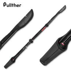 Pullther Fly Fishing Rods Protective Sheath Case Holder Adjustable Length Rope Strap Tackle Pole Storage Cover Portable Tools