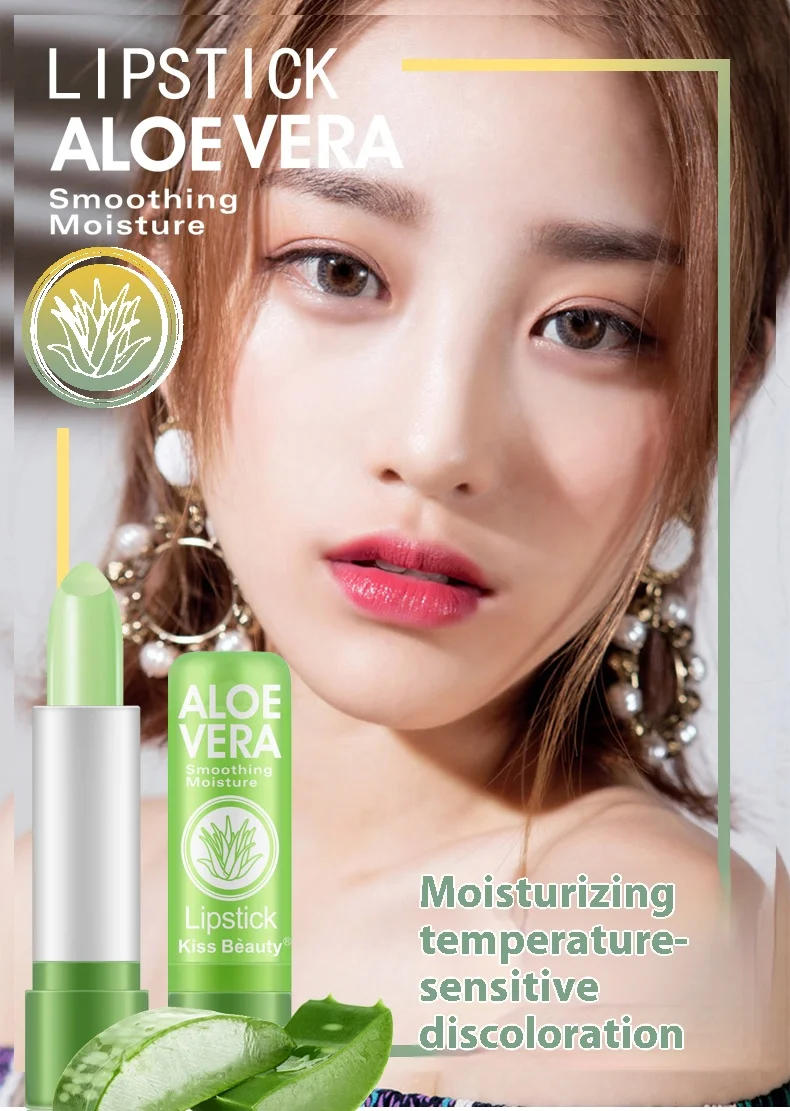 Description Picture 4 of itemAloe Vera Color-Changing Lipstick Long-Lasting Moisturizing Temperature-Activated Lip Balm Fade-Resistant Nourishing Lip CareSet
