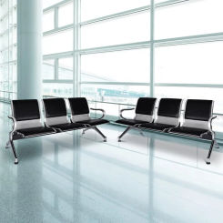 Reception Bench, PU Leather, Guest Reception Waiting Room Bench Suitable for Airport, Bank, Hospital, Waiting Sitting Chair
