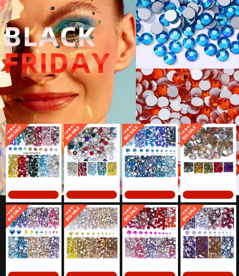 Description Picture 2 of item3-5mm New Solid Jelly Candy Neon Non Flatback Resin Rhinestones in Bulk Package For Nail Art Strass