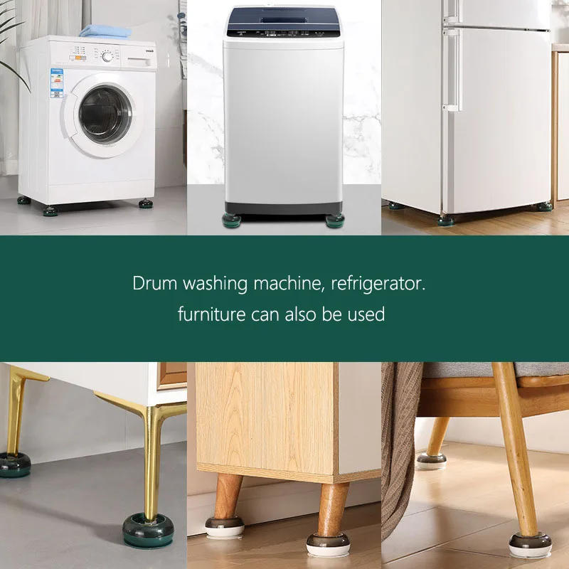 Description Picture 6 of item4/8Pc Washing Machine Anti Vibration Pads Furniture Rubber Feet Mat Slipstop Silent Universal Refrigerator Support Dampers Stand