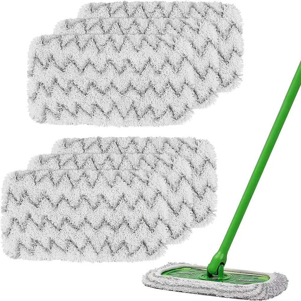 Description Picture 4 of itemReusable Microfiber Mop Pads for Swiffer Sweeper, Mop Cloths, Wet Dry Refills, Household Cleaning Tools, 2 Pcs, 4 Pcs