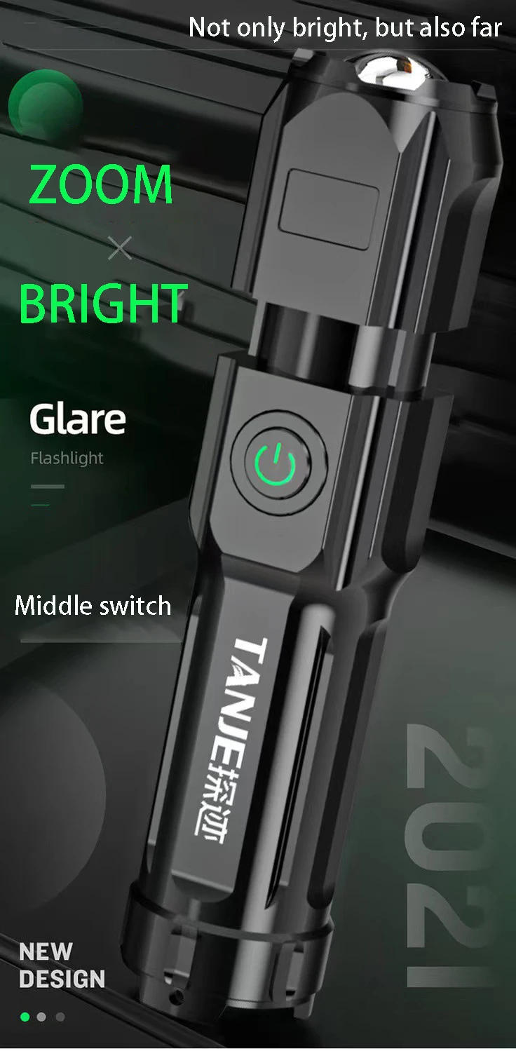 Description Picture 2 of itemTactical Military Search Flash Light White Laser Flashlight LEP 4999 Meter Built in 18650 Battery USB Fast Charging Rechargeable