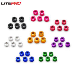 Litepro Folding Bicycle Single Chainring Bolts 5PCS MTB Mountain Bike Crankset Screw Chainwheel Sprocket Nuts