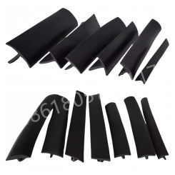 Gap Cover T Strip Sealing Glass Metal Wood Edge Encloser Shield Car Cable Solar Photovoltaic Panels Seals EPDM Rubber Black