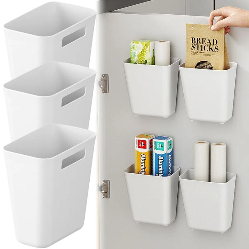 Description Picture 4 of itemMultifunctional Cabinet Door Storage Box Kitchen Wall-mounted Adhesive Storage Rack Under Sink Drawer Shelf Bathroom Organizer