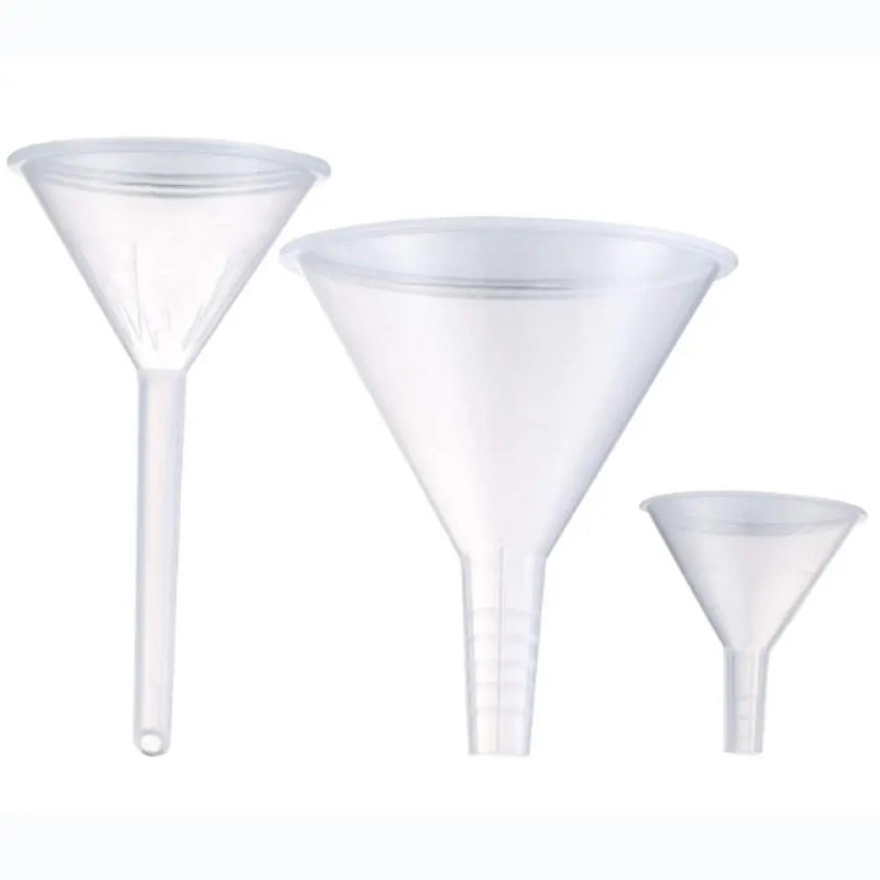 Description Picture 2 of item3Pcs Clear Plastic Funnel Set Reusable Kitchen Funnel Lab PP Funnels Lab Bottles, Essential Oils