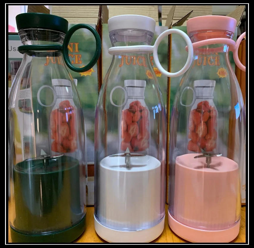 Description Picture 5 of itemMini Portable Electric Fruit Juicer  Manual Wine Bottle Juicing Cup Small 6-Blade Rechargeable Vegetable Juicer Blender Mixer