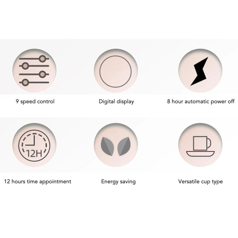 Description Picture 5 of itemCoffee Cup Heater 36W Touch Control 12h Timing Smart Coffee Mug Heater for Coffee Hot Chocolate Silver EU Plug 220V