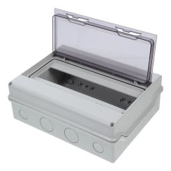 12 Way Distribution Protection Box Circuit Breakers Electrical Panel ABS Cover Waterproof IP65 DIN Rail