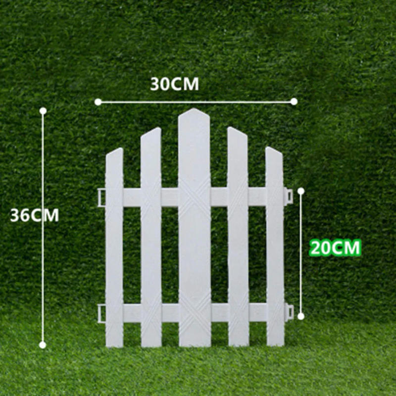 Description Picture 5 of item1pc White Pvc Plastic Fence European Style Garden Fence Suitable For Driveway Gates Christmas Tree Outdoor Garden Building Decor