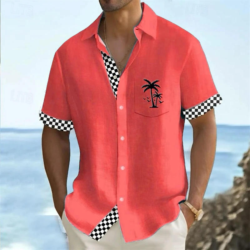 Description Picture 6 of itemHot men's shirt Hawaiian shirt Short -sleeved holiday beach fashion clothing soft and comfortable fabric super large size 6xl