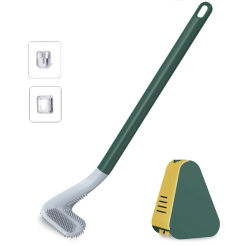 Home Golf Toilet Brush and Holder Wall Mounted Cleaning Brush Bendable Brush for Head for Cleaning Bathroom Floor Tub Ti