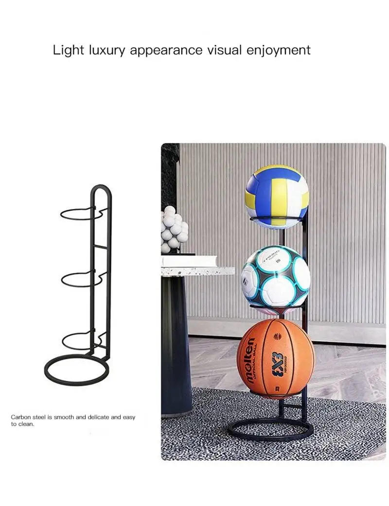 Description Picture 4 of itemIndoor Children Basketball Storage Rack Put Ball Football Storage Basket Placed Rack Kindergarten Volleyball Stand Holder Space