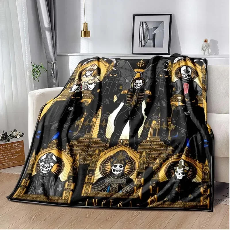 Description Picture 2 of itemGhost Band Blanket for Sofa Bed Bedroom Living Room,swedish Rock Band,Decke,couverture,одеяло,frazada,filt,halloween Gift