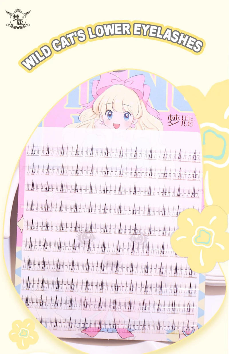 Description Picture 2 of itemSweet Sunflower lower lashes cat eye lashes elf makeup V-shaped under eyelash Natural bottom eyelashes  lash extensions