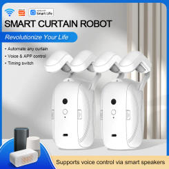 WiFi Curtain Motor Electric Curtain Controller Auto Opener with Gateway APP Control with Alexa Google Home For Roman Rod