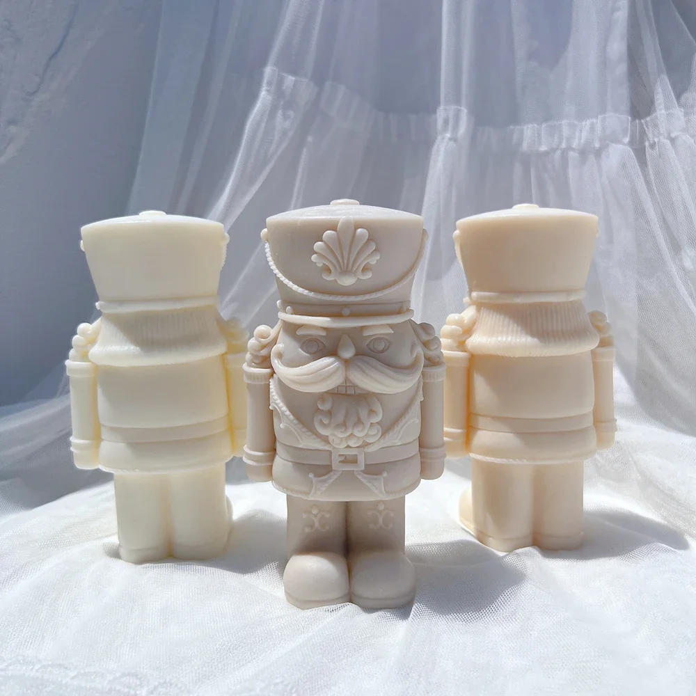 Description Picture 4 of itemShorty Nutcracker Statue Silicone Candle Mold Dinner Soy Wax Silicone Mould Christmas Ornaments Christmas Decor Silicone Mold