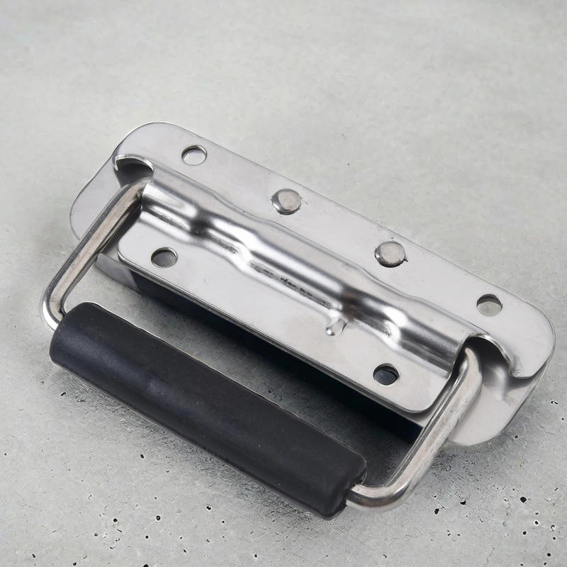 Description Picture 4 of itemFolding Spring Handle Prop Box Pull Handle Heavy Duty Carry Speaker Case Box Handle 304 Stainless Steel Cabinet Drawer Knobs