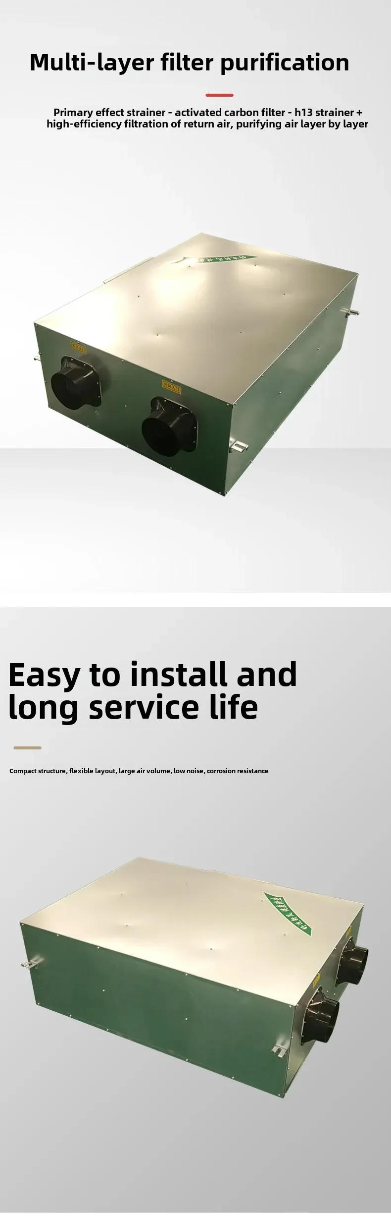 Description Picture 3 of itemDezhou Wanwei Ceiling Fresh Air Unit Air Purification Treatment New Fan Exchanger Heat Recovery Air Conditioning Unit