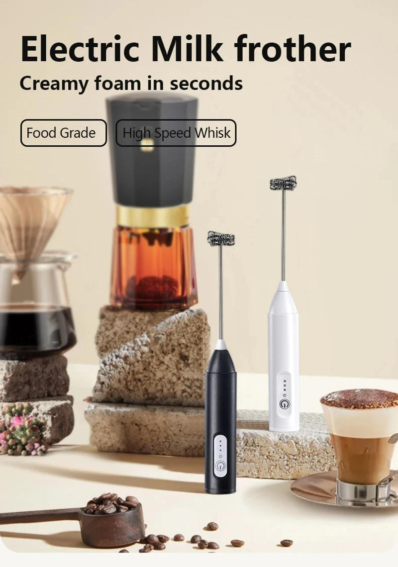 Description Picture 2 of itemXIAOMI Electric Milk Frother Mini Handheld Wireless Powerful Type-C Rechargeable Convenience Coffee Milk Whipping Kitchen Whisks