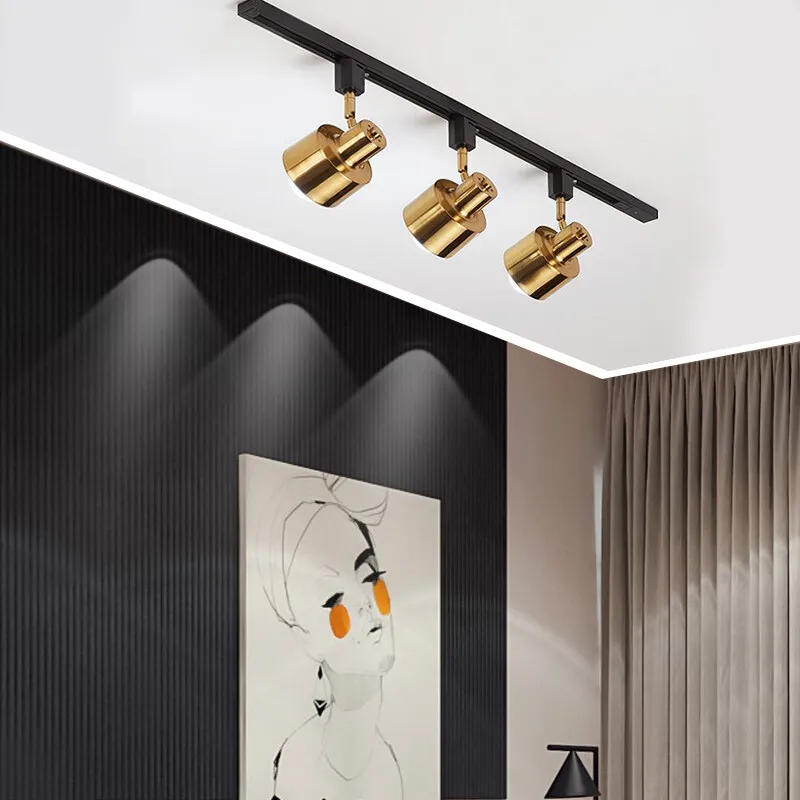 Description Picture 3 of itemLED Gold Track light GU10 Ceiling Spotlight Industrial Track Lamp Bar Exhibition Clothing Store Light