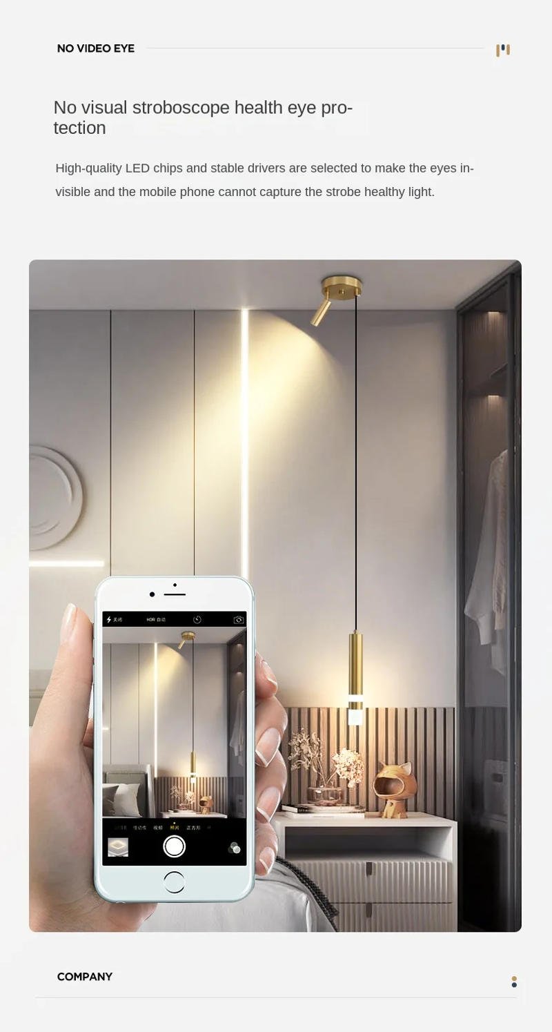 Description Picture 5 of itemModern Led Long Pendant Light for Bedroom Bedside Living Room Hanging Lamps Reading Lighting Double Spotlight Decor Chandelier