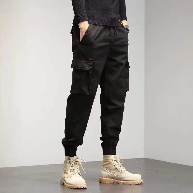 Description Picture 2 of itemNew Style Men's fall large pocket label trousers men's n-style loose casual Harlan corset overalls