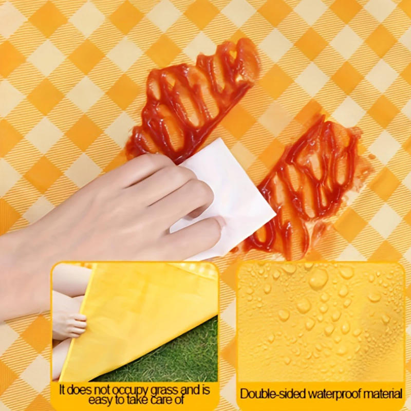 Description Picture 5 of item1PC disposable picnic mat, outdoor waterproof and moisture-proof barbecue picnic mat, spring picnic beach camping picnic mat