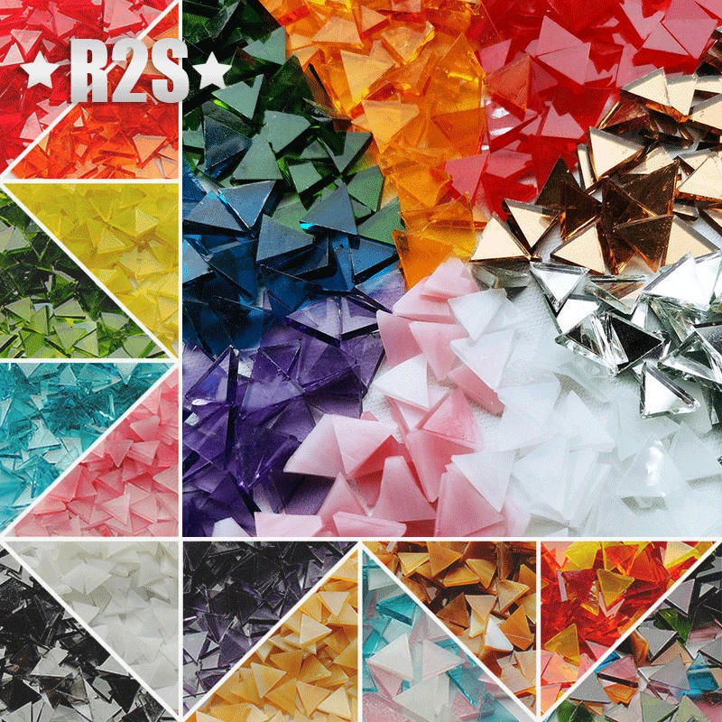 Description Picture 3 of item50g stained Glass Mosaic Tiles bulk crafts Mosaic Piece DIY Making supply for Craft Hobby Arts Wall Decoration arte
