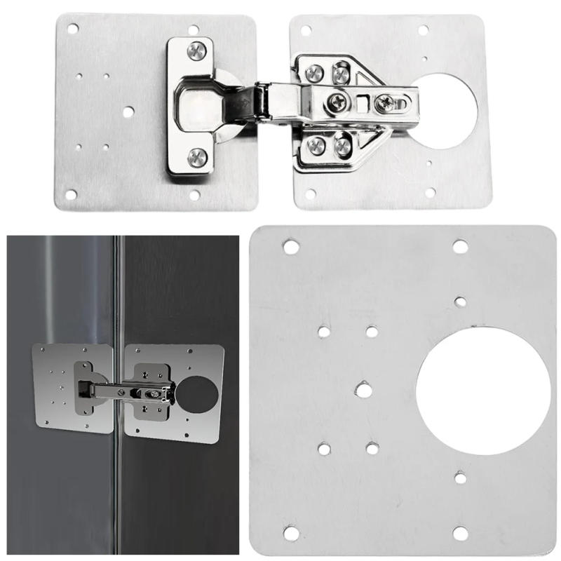 Description Picture 5 of itemStainless Steel Hinge Repairing Fixing Tool with Screw Fix The Hinge Side Plate Repair Piece for Furniture Kitchen Cabinet Door