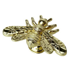 Wardrobe Knob Door Handle Bee Shape Zinc Alloy Closet Finger Edge Pull For Kitchen Cupboard Furniture Hardware