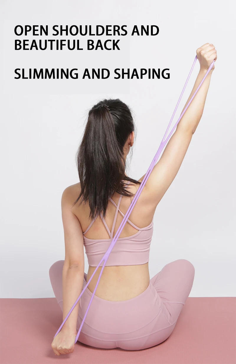 Description Picture 6 of itemYoga Flexibility Stretching Equipment Gymnastics Exercise At Home Resistance Fitness Bands Accessories Pilates Belt Trainer Foot