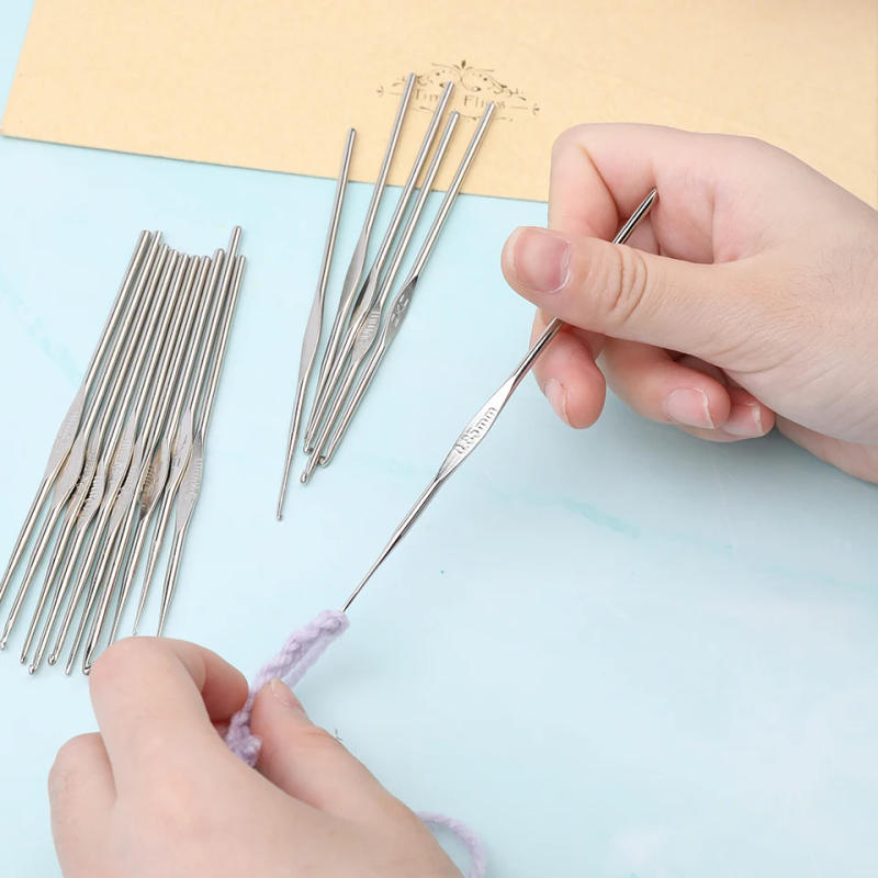 Description Picture 5 of item16Size Crochet Hooks Set Knitting Needles Set Crochet For Sweater Knitting Kit Single Head Crochet Tool