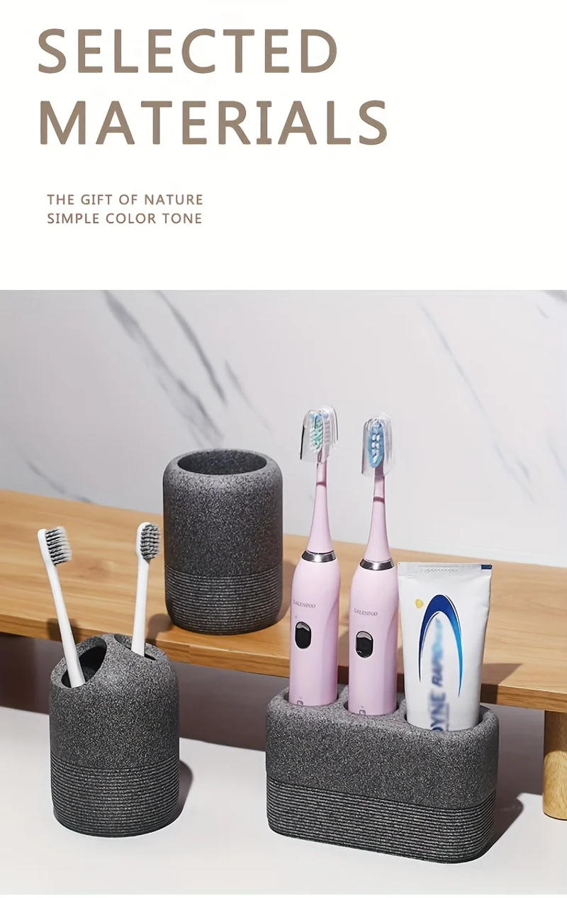 Description Picture 3 of itemFashionable resin electric toothbrush holder - independent shower storage, no power required - suitable for bathroom tidying