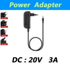AC100-240V AC to DC 20V 3A Power Adapter Supply Charger Adapter Converter EU Plug US Plug DC4.0*1.7mm