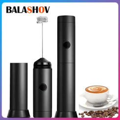 Electric Milk Frother Multifunction Powerful Double Spring Eggbeater Household Milk Mixer Coffee Latte Cappuccino Kitchen Tool