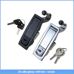 Premium Zinc Alloy Flat Lock with Push-Button Spring Mechanism for Mechanical Equipment, Cabinet Doors, and Electrical Boxes