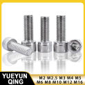 304 Stainless Steel Hex Socket Screw Metric Threaded Hexagonal Machin Screws DIN912 Motorcycle Fairing Allen Bolt Hexagon M2-M12